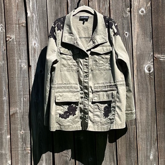 Lane Bryant military green utility army jacket  size 14/16 - Picture 1 of 17